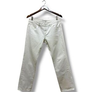 125 UNIQLO | EUC Japanese Women's White Straight Leg Jeans (size 28)